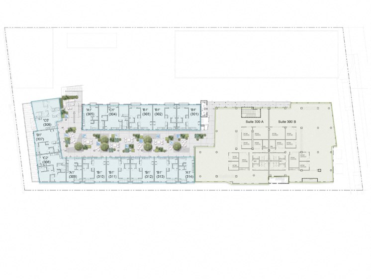 Third floor apartment site plan
